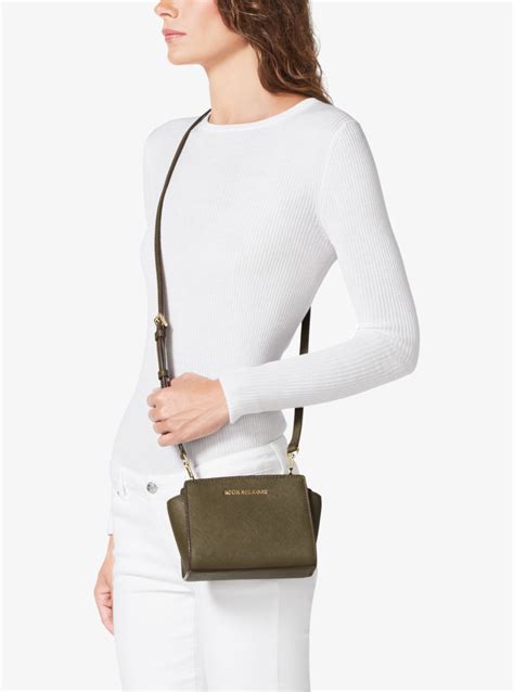 michael kors selma mini saguaro crossbody ballet